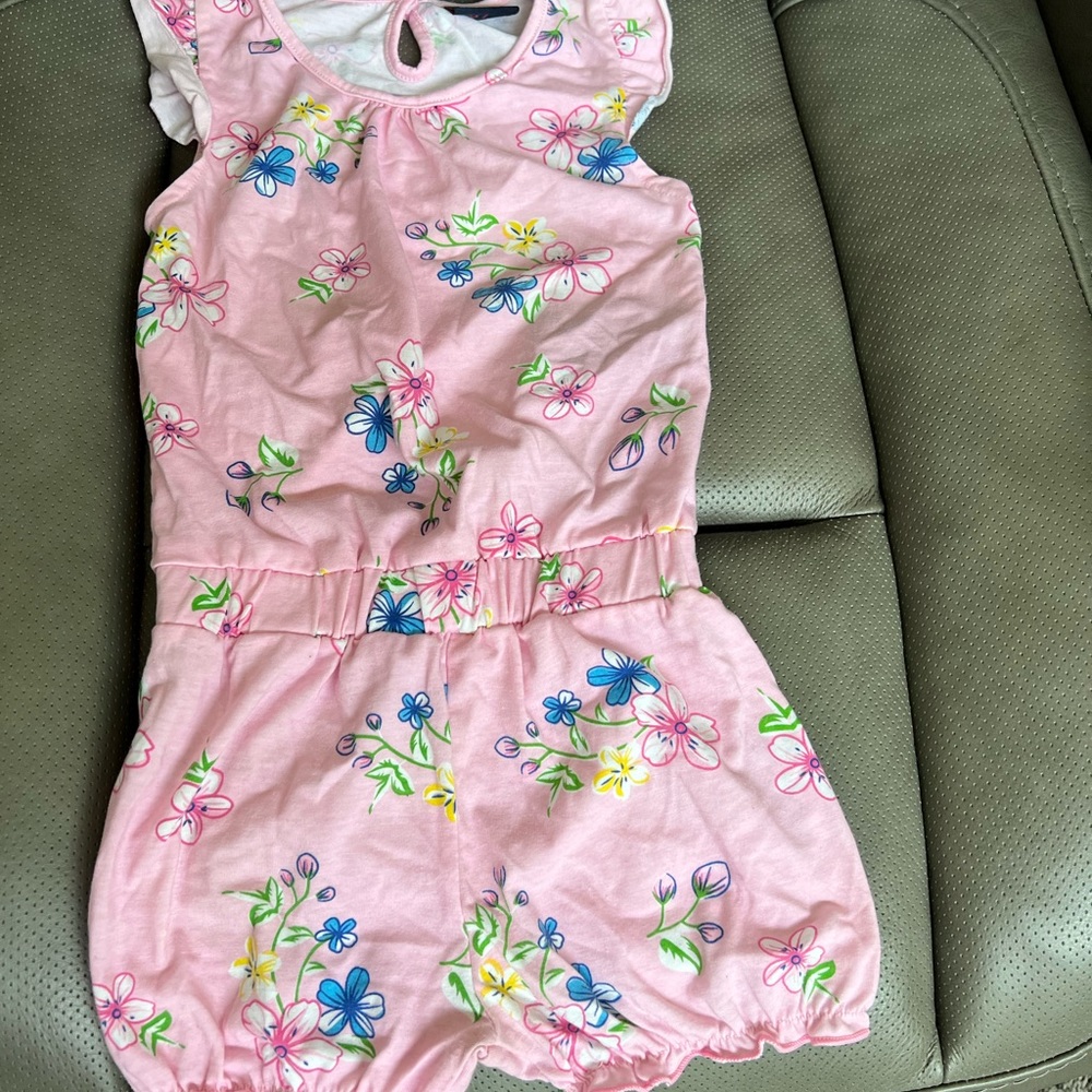 Sweet & Soft Paris pink floral romper